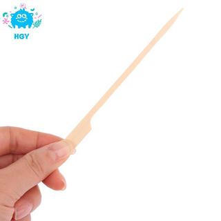HGY 100 Chiếc 12CM Tre BBQ Xiên Hamburger Trang Trí Tre Sti Dùng Một Lần Thịt Nướng Nĩa Đảng Đuôi Buffet Thịt Dụng Cụ Trái Cây EEE