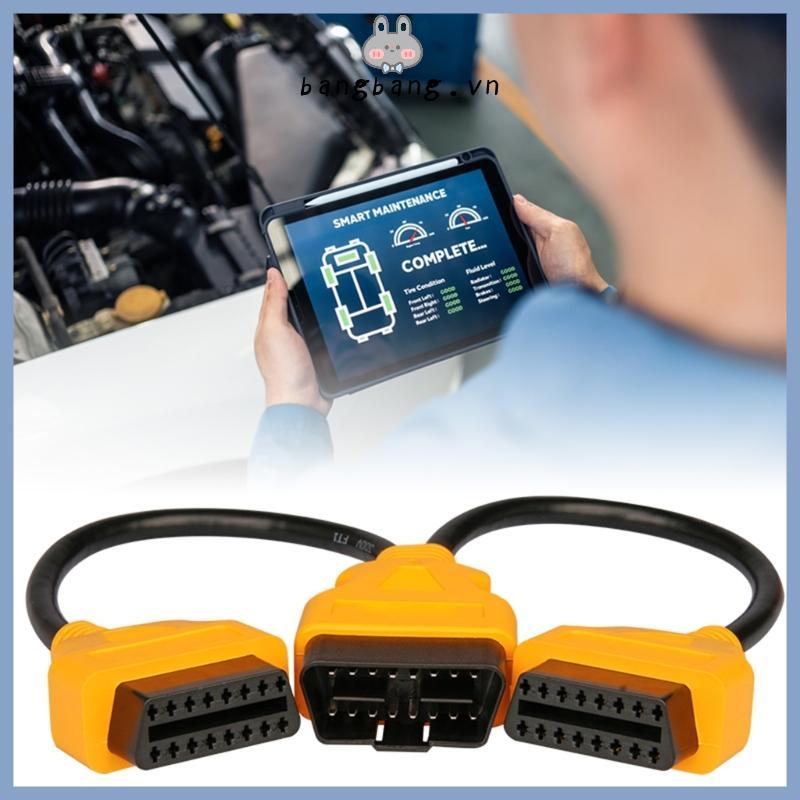 Bang Obd2 Splitter 16 Pin OBDII Cáp Adapter Obd2 Bộ Chia Nối Dài 1 Nam Đến 2 Nữ Nối Dài Cáp Adapter