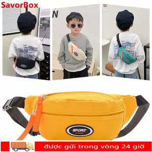 Túi đeo ngực trẻ em SAVORBOX, Gói Fanny siêu nhẹ có dây kéo, Túi đeo thắt lưng đa năng chống mài mòn dung tích lớn