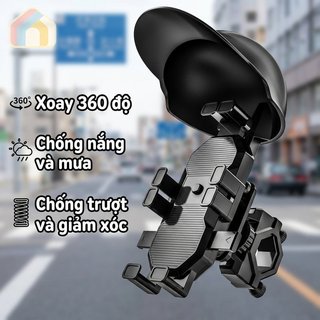 Giá đỡ điện thoại xe máy Gương chiếu hậu Gắn chống rung Vỏ mưa ABS Kẹp chống nước