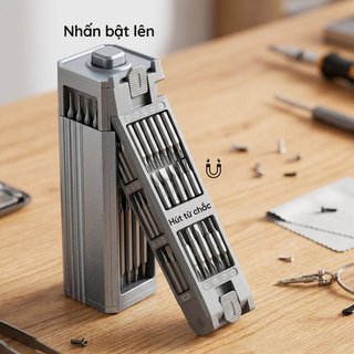 Bộ tuốc nơ vít chính xác 44 trong 1 Bit từ tính Tay cầm bằng nhôm Điện thoại Sửa chữa đồng hồ máy tính xách tay