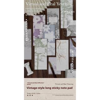JIANWU Thực Tế Ảo Tình Yêu Series Vintage Bóng Hoa Vật Liệu Phong Cảnh Cắt Dán Memo Pad Sáng Tạo Rác Tạp Chí Văn Phòng Phẩm