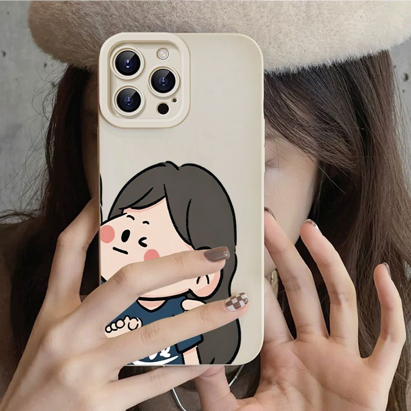 Ốp lưng iPhone Vỏ máy ảnh silicon mềm chống sốc Little Girl - iP 7/8/X/XS/XR/11/12/13/14/15/16/17/Plus/Air/Pro/Max