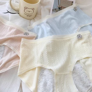 Quần lót kinh nguyệt giữa eo dành cho nữ, Chất liệu Cotton nguyên chất, Đáy kháng khuẩn, Kích thước lớn, Chống rò rỉ.
