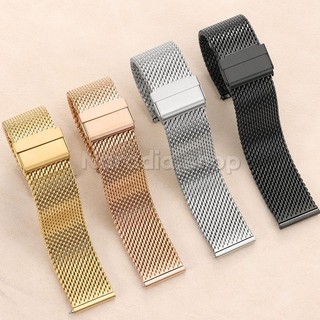18-24mm 1.0 Lưới Milanese Thép Không Gỉ Dây Đeo Đồng Hồ Cho Doanh Nhân Kim Loại Dây Đeo Đồng Hồ Nam Nữ Vòng Tay Thay Thế