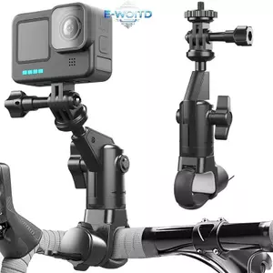 E-WOITD Xe Máy Giá Đỡ Xe Đạp Xoay 360 Tay Cầm Gắn Braet Cho Insta 360 X2 X3 X4 Go Pro 12 11 10 DJI E-WOITD