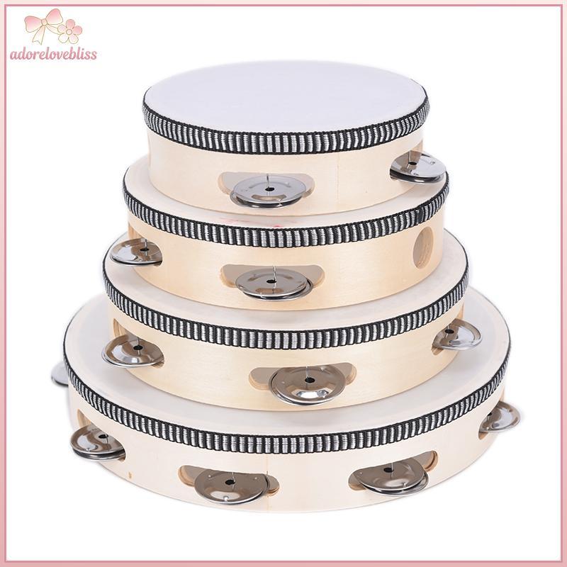 THÊM Nhạc cụ Trống Tambourine Trẻ em Giáo dục âm nhạc Tambourine BSS