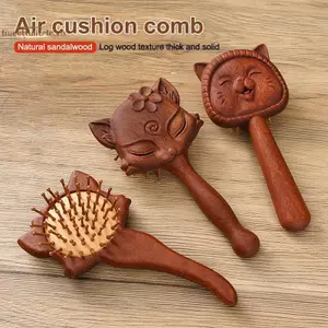 TRTR Chăm Sóc Tóc Hình Động Vật Túi Khí Gỗ Đàn Hương Di Động Chống Tĩnh Điện Massageb Giảm Da Đầu Đệm Không Khí Quà Tặng VN