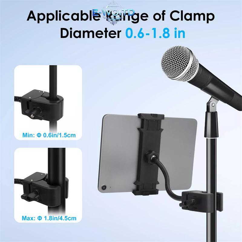 E-WOITD Tay Cầm Máy Tính Bảng Kẹp Gắn Cho 5 Đến 12.9 Inch Xe Máy Xe Đạp Xe Tay Ga Kẹp Điện Thoại Giá Đỡ Cho IPad 12.9 S8 S7 Fe Plus Đứng E-WOITD