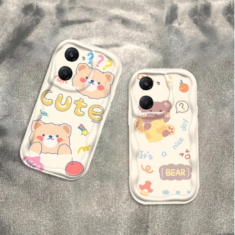 Thích Hợp Cho VIVO Y03 Y03T Y18 Y18S Y18T Y18E Điện Thoại Thông Minh 3D Mềm TPU Gấu Rilakkuma Vỏ Điện Thoại Chống Sốc