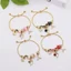 Pan Phong Cách Kim Cương Đính Đá Vương Miện Hoa Đính Hạt Vòng Tay Nữ Bạn Gái Cao Cấp Thép Không Gỉ Cá Heo Mặt Dây Chuyền Vòng Tay Trang Sức