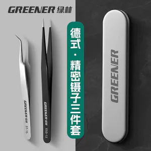 Nhíp Thép Không Gỉ Mũi Nhọn Khuỷu Tay Mũi Nhọn Miệng Độ Chính Xác Cao Tổ Chim Chọn Tóc Hộp Bảo Quản Dụng Cụ Chống Tĩnh Điện Tw