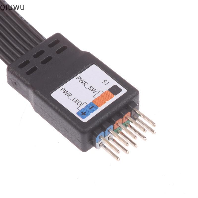 QIUWU Bo Mạch Chủ Mặt Trước 9Pin Đầu Cáp Nối Dài 20cm 30cm 50cm Ruy Băng Phẳng Để Sử Dụng Máy Tính Để Bàn.