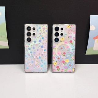 Dành Cho Samsung s26 Ultra S25 FE S25 Ultra Ốp Lưng S24 Ultra S24 FE Hoạt Hình Dễ Thương A56 17 16 15 14 13 12 pro max Từ S23 Siêu Cứng Màu Trong Suốt Hoa Nhỏ