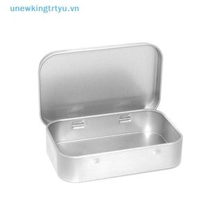 Unewtyu Mini Kim Loại Thiếc Trượt Bảo Quản Trang Sức Cưới Đựng Thuốc Mỹ Phẩm Di Động