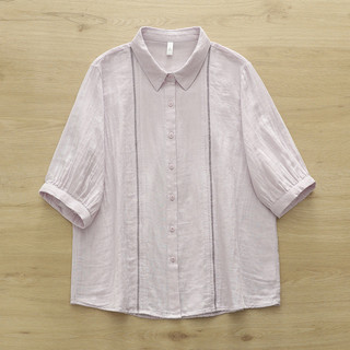 [Sẵn Sàng] Áo Sơ Mi Nữ 100% Sợi Cotton Cao Cấp Mới, Phối Ren Màu Trơn Rời Áo Sơ Mi Tay Ngắn
