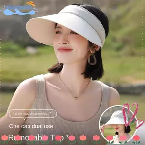 Mũ chống nắng EBINLANDS, có mũ có thể tháo rời Mũ mùa hè chống tia cực tím dành cho nữ, Kem chống nắng có thể điều chỉnh vành lớn Mũ bóng có thể gập lại