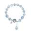 Bướm Mèo Mắt Vòng Tay Niche Thiết Kế Giả Aquamarine Xám Ánh Trăng Pha Lê Vòng Tay Người Bạn Quà Tặng 26.5.6