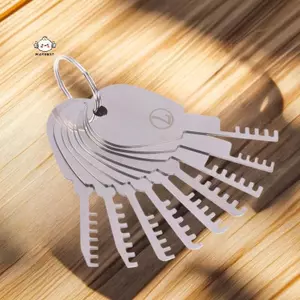 Maybest 1 Bộ Dụng Cụ HUK Steelb Lo 9in1 Full Bộ Dụng Cụ Sửa Chữa Thép Không Gỉ Chìa Khóa nk {VN}