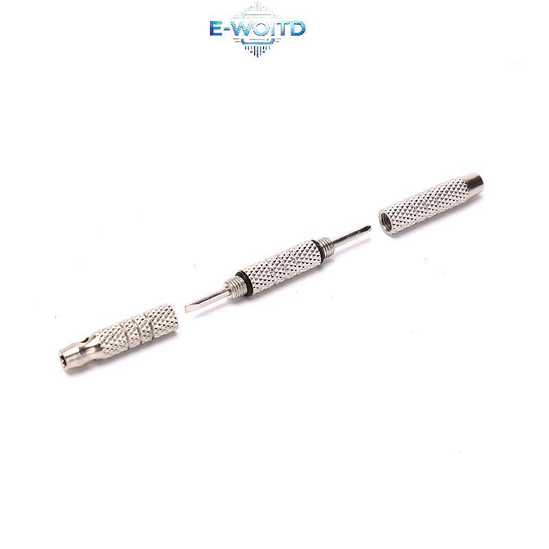 E-WOITD 4 trong 1 Tua Vít Đồng Hồ Kính Mắt Dụng Cụ Sửa Chữa Thép Nhôm Di Động Mini Dụng Cụ E-WOITD