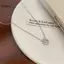 LUImo Màu Bạc Vòng Tròn Tinh Tế Zircon Mặt Dây Chuyền Nelace Đơn Giản Phù Hợp Với Ánh Sáng Sang Trọng Xương Đòn Dây Chuyền Dành Cho Nữ Trang Sức Thời Trang SBS