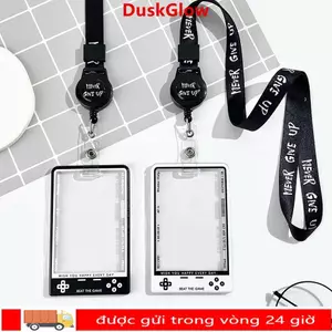 DUSKGLOW 1 Cái Bảo Vệ Thẻ Học Sinh, Hộp Đựng Thẻ Hiển Thị Thời Trang Hàn Quốc, Kpop Có Dây Đựng Photocard Trong Suốt Cho Trẻ Em Thần Tượng