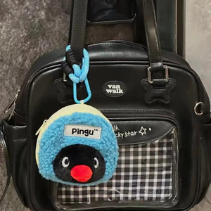Bán Hàng [Chính Hãng] Pingu Mini Ví Đựng Tiền Xu Mặt Dây Chuyền Vui Vẻ Búp Bê Chim Cánh Cụt Dễ Thương Tai Nghe Túi Ba Lô Mặt Dây Chuyền Anime Ngoại Vi Quà Tặng