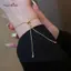 AqToCna Kim Cương Giả Opal Cỏ Ba Lá Có Thể Điều Chỉnh Vòng Tay Cho Nữ Thời Trang Mới Lấp Lánh Màu Vàng Vòng Tay Cưới Trang Sức Dự Tiệc Quà Tặng AqToCna