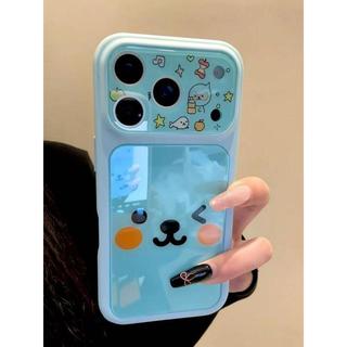 Phim Hoạt Hình Dễ Thương Ống Kính Máy Ảnh Màu Xanh Qoo Acrylic Ốp Lưng Điện Thoại iPhone 17Promax 17Pro 14 15 16 Pro Max 13 Chống Sốc Ngọt Ngào Nữ Tính Nữ Điện Thoại Di Động