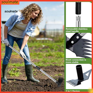 Linh hồn| Dụng cụ làm cỏ dại Crabgrass Weed Puller Dụng cụ làm cỏ có tay cầm dài 2 trong 1 Dụng cụ kéo cỏ dại – Dụng cụ làm cỏ sân vườn đứng hạng nặng cho sân cỏ – Dễ dàng cho Southeas