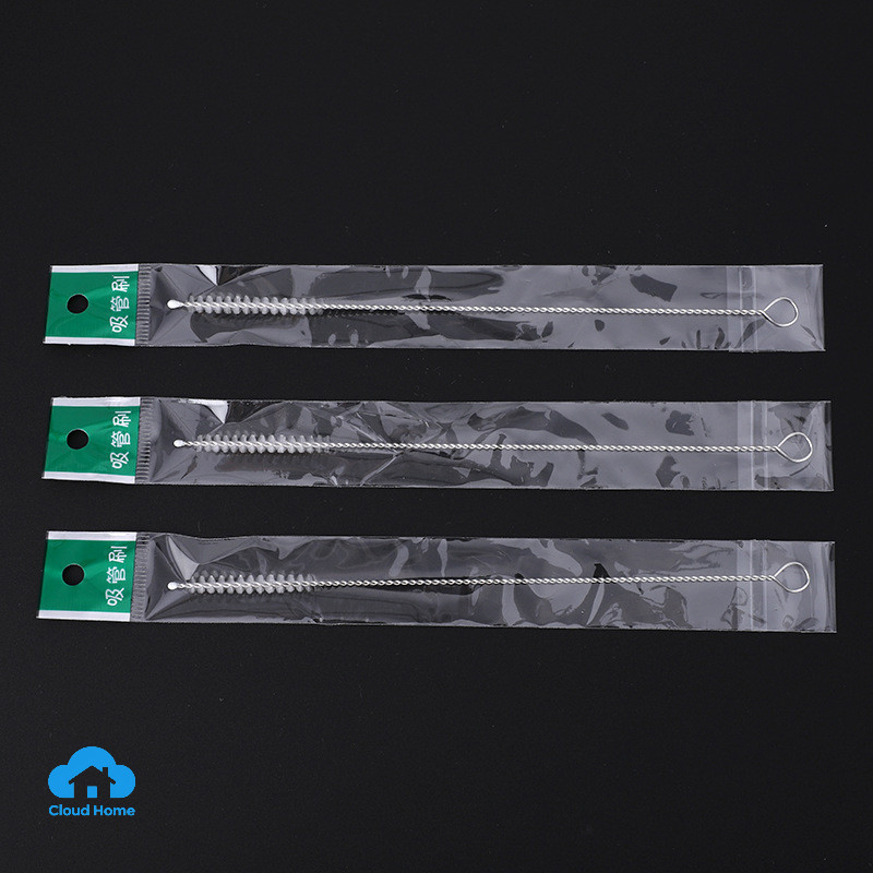 Chổi cọ ống hút 17,5cm bằng thép không gỉ, dụng cụ thông tắc ống nghiệm, cốc nước, chai sữa, ống nhỏ