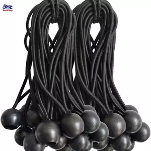 XOITOP 10 Chiếc Bungee Bóng Bạt Vải Bạt Cột Cờ Dây Kết Thúc Dây Đàn Hồi Ren Cố Định Thuyền Cực Cắm Trại Lều Phụ Kiện VN