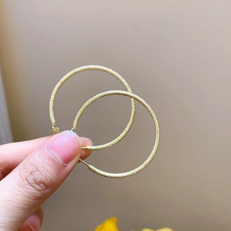 Hàn Quốc Phù Hợp Với Vòng Tròn Trơn Nữ Bông Tai Thời Trang Phong Cách Mới Đơn Giản Bông Tai Tròn