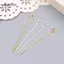 AqToCna 200 Chiếc 35 Mm Mini Dây Kim Loại Kẹp Mắt Đính Hạt Nhỏ Mở Đầu Mắt Chân Kim Cho DIY Thủ Công Bông Tai Phụ Kiện Trang Sức AqToCna