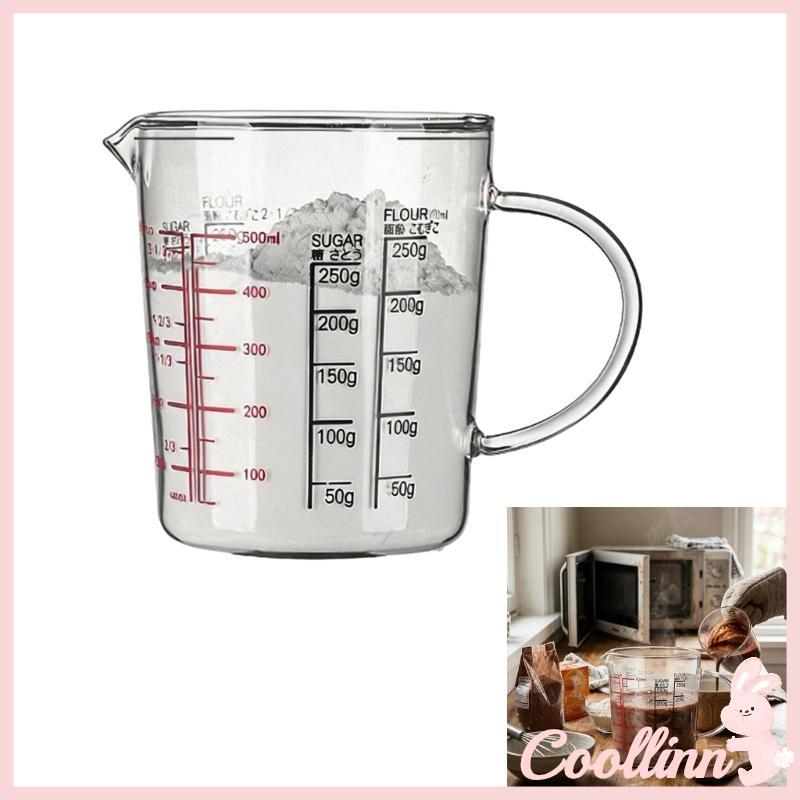 Cốc đo thủy tinh Borosilicate an toàn cho lò vi sóng COO có dấu đo rõ ràng Cốc đo để nướng và nấu ăn