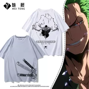 Người Nhật Bản One Piece Zoro Hàng Hóa Ngắn Tay Nam Nữ Thanh Thiếu Niên Học Sinh Mùa Hè Sáng Tạo Phù Hợp Với Hợp Thời Trang T @