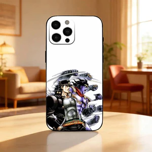 TP-2 J-Jojo hot anime thiết kế họa tiết Ốp điện thoại cho iPhone17,16,15,14,13,12 Plus, Max Soft Silicone Black Cover