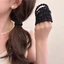 Dây buộc tóc OUSXA, Dây buộc tóc đính cườm màu đen co giãn, Dây cao su giữ chắc cổ điển dành cho nữ