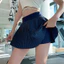 Váy Tennis Yoga Nữ Chạy Bộ Váy Thể Thao Màu Trơn Golf Xếp Ly Váy Thể Dục Culottes