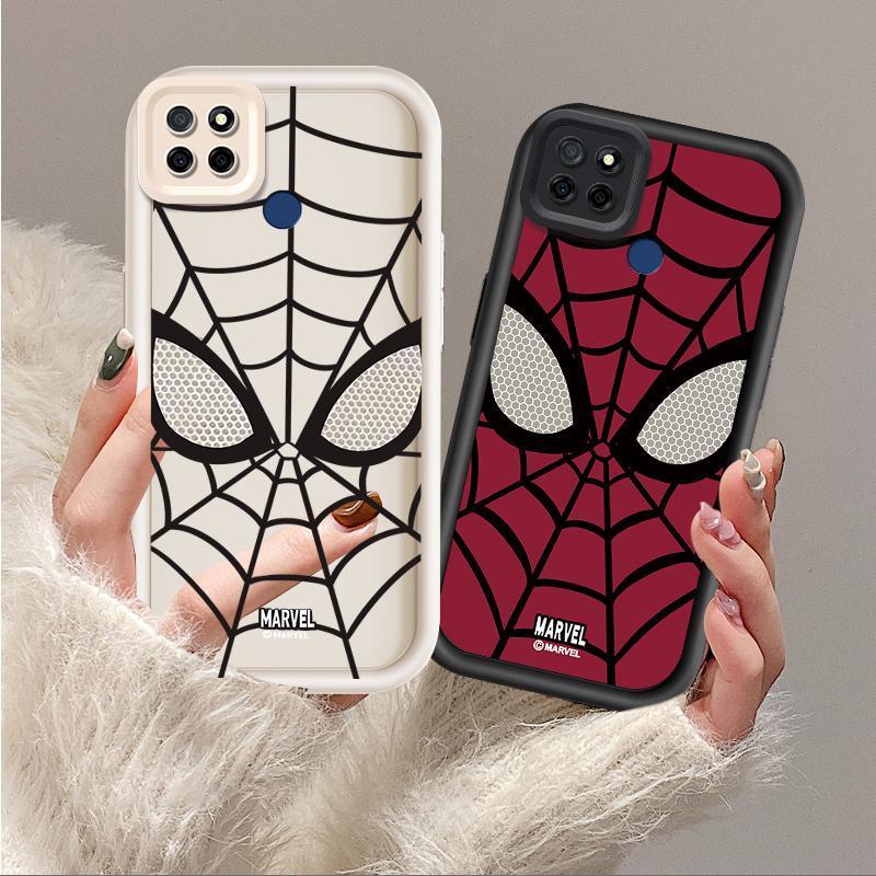 Ốp Lưng Cho Realme C12 C25 C25S C21Y C25Y C15 Narzo 30A Narzo 20 Phim Hoạt Hình Silicon Mềm Ốp lưng TPU Người Nhện web Mắt Thiên Thần Ốp Lưng Chống Sốc