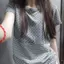 Phong cách Hàn Quốc mùa hè giảm tuổi dáng ôm hơn Vai trước phù hợp với mọi phong cách ngọt ngào Chấm bi Gạc tay ngắn T