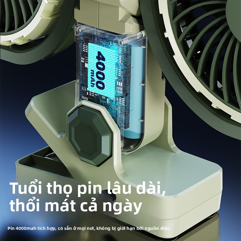 [Bảo Hành 1 Đổi 1] Quạt Đôi Ô Tô VINZEO 2026 - Xoay 360 Độ, 3 Cấp Độ Gió, Siêu Mạnh & Êm Ái cho Xe Hơi