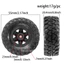 4 55 * 20mm 1.0 '' Bánh Xích Lốp Và Bánh Xe Đính Hạt Nhựa Cho 1 / 24 RC Bánh Xích Trục SCX24 90081 AXI00001 FCX24