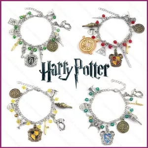YT4 Harry potter Hogwarts Học Huy Hiệu Kết Hợp series Vòng Tay Kim Loại 13 Phong Cách Có Thể Lựa Chọn