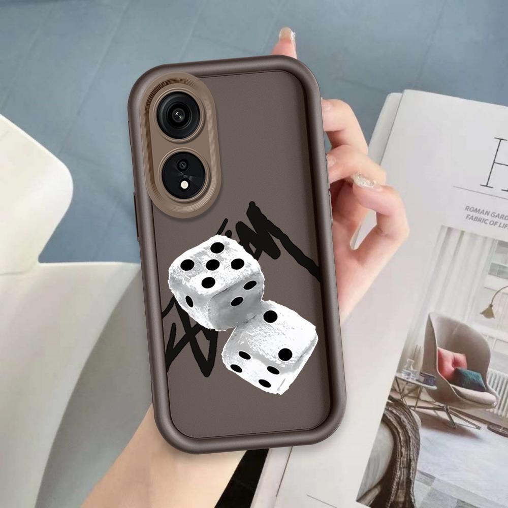 Ốp Lưng Cho OPPO A17 A17K A18 A38 A58 A60 4G Phim Hoạt Hình Silicon Mềm Đáng Yêu Ốp lưng TPU Xúc Viền Bi-a Mắt Thiên Thần Chống Sốc Ốp Lưng