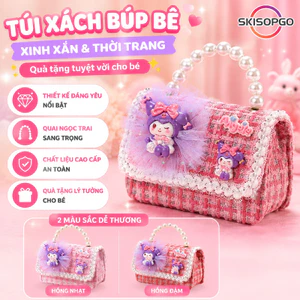 【SKISOPGO】Túi Xách Cho Bé Gái Túi Dạ,Quai Ngọc Kiểu Dáng Siêu Sang Chảnh,Chất Liệu Dạ Cao Cấp,Quà Sinh Nhật