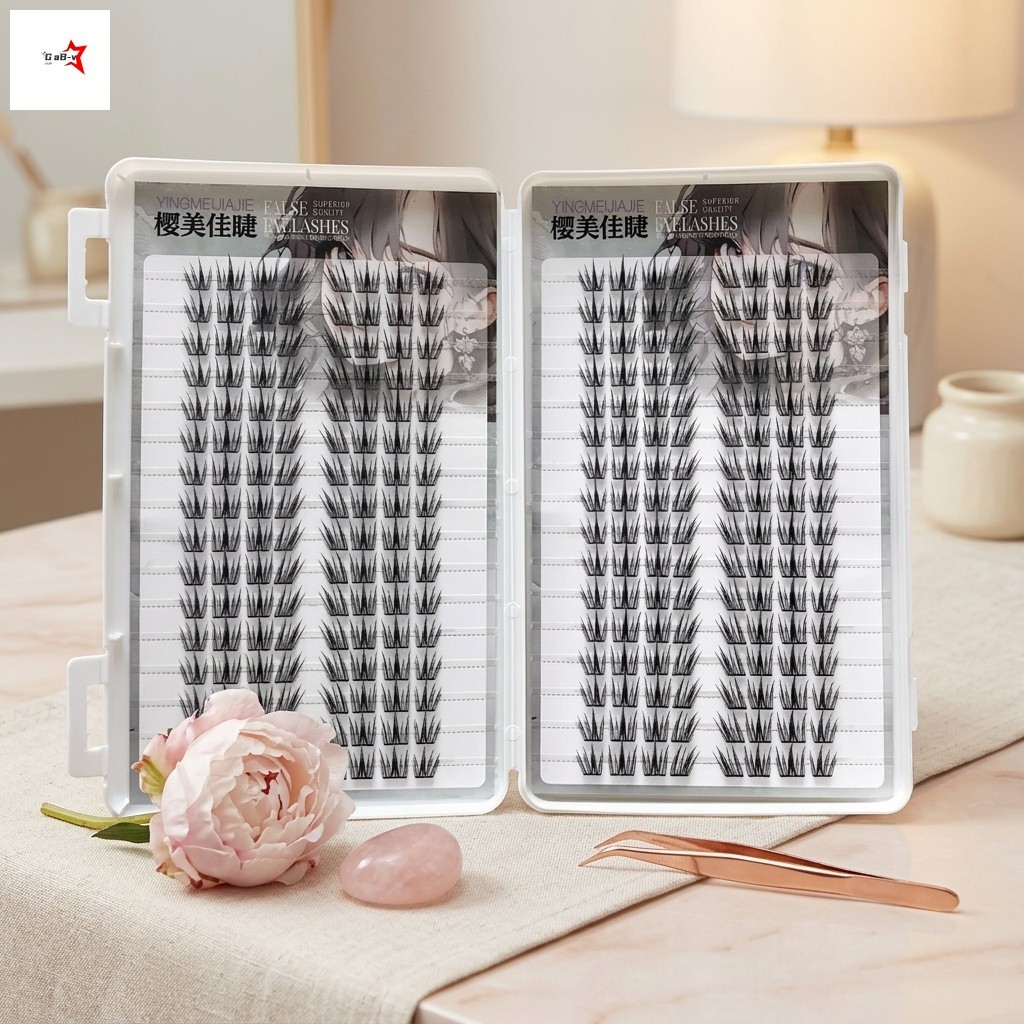 Phong cách Manga tự nhiên Lông mi giả Cụm đơn Thân cây vô hình C Curl 9-13mm