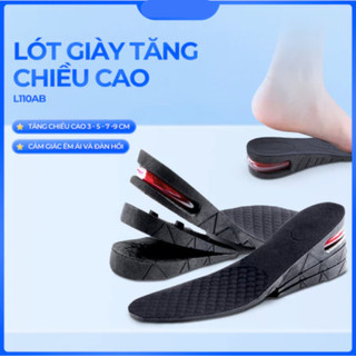 Lót giày đệm khí toàn bàn chân và nửa bàn chân giúp tăng chiều cao và hỗ trợ.