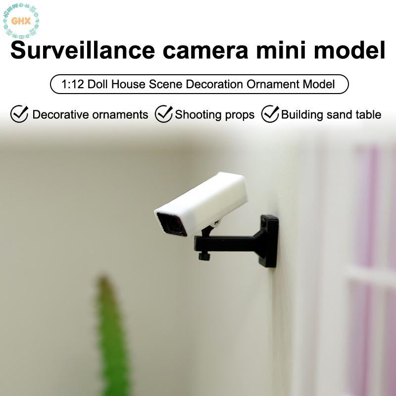 GHX 1 / 12 Nhà Búp Bê Mini Camera Giám Sát Mô Hình Sống Động Như Thật Mini Có Gắn Cho Nhà Búp Bê Trang Trí Nhà Cửa DIY Cảnh Phụ Kiện VN