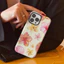 Họa tiết hoa đẹp Thích hợp cho iPhone17 17Pro 16 15 13 XR 13mini 8PLUS Vỏ điện thoại chống sốc hai lớp Vỏ bảo vệ toàn diện bóng loáng